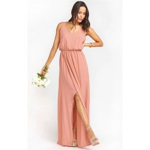Show Me Your MuMu Kendall Maxi Dress in Rustic Mauve Crisp